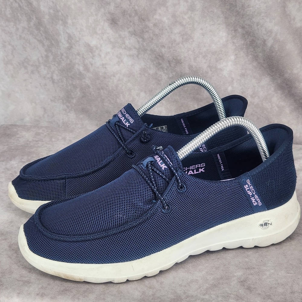Skechers Womens Size 9 Slip-Ins Go Walk Joy Nacy Blue Idalis Memory Foam Shoes